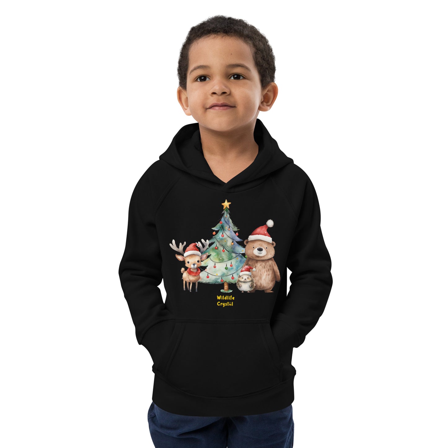 Holiday Woodland Animal Kids Eco Hoodie