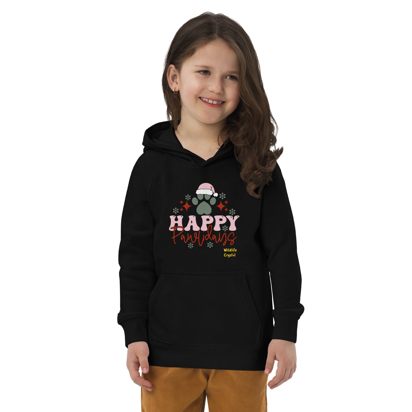 Happy Pawlidays Kids Eco Hoodie