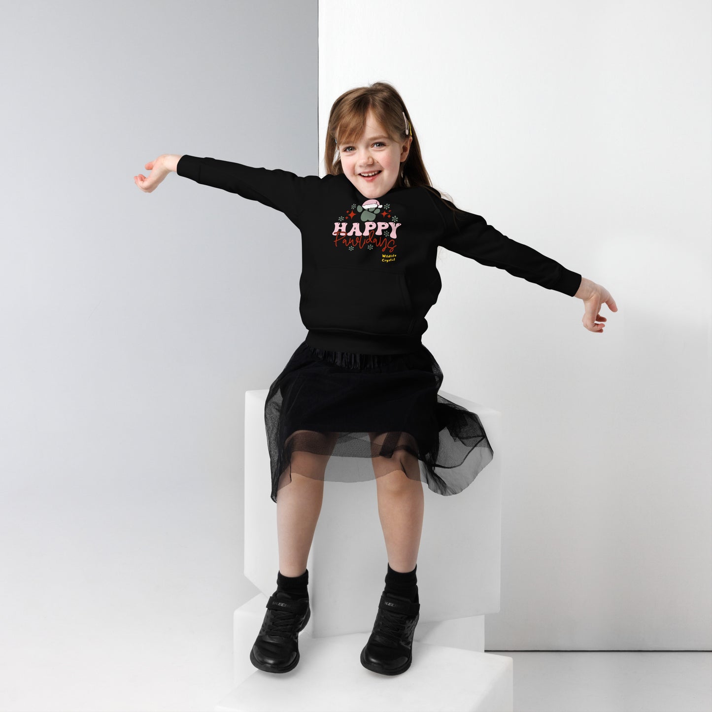 Happy Pawlidays Kids Eco Hoodie