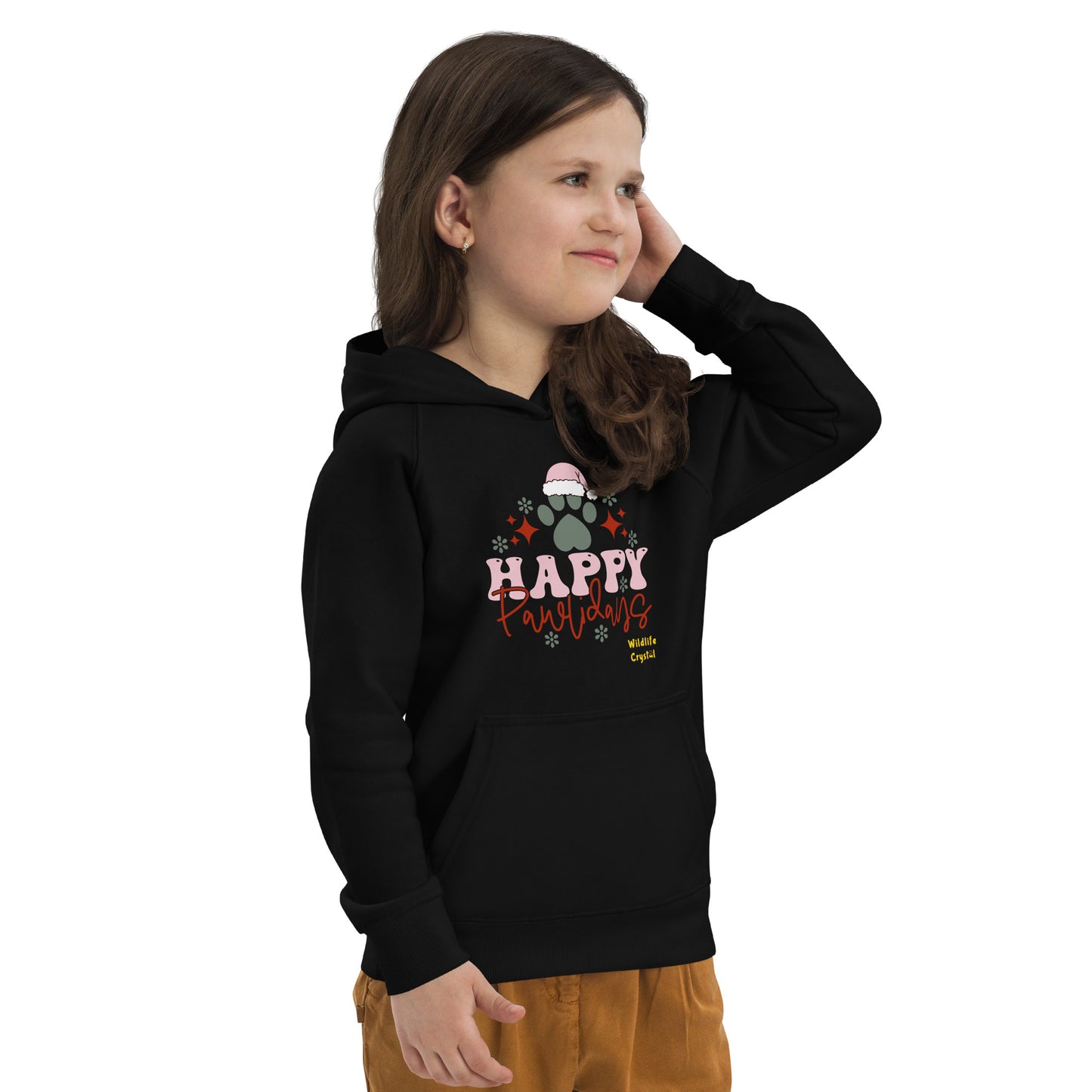 Happy Pawlidays Kids Eco Hoodie