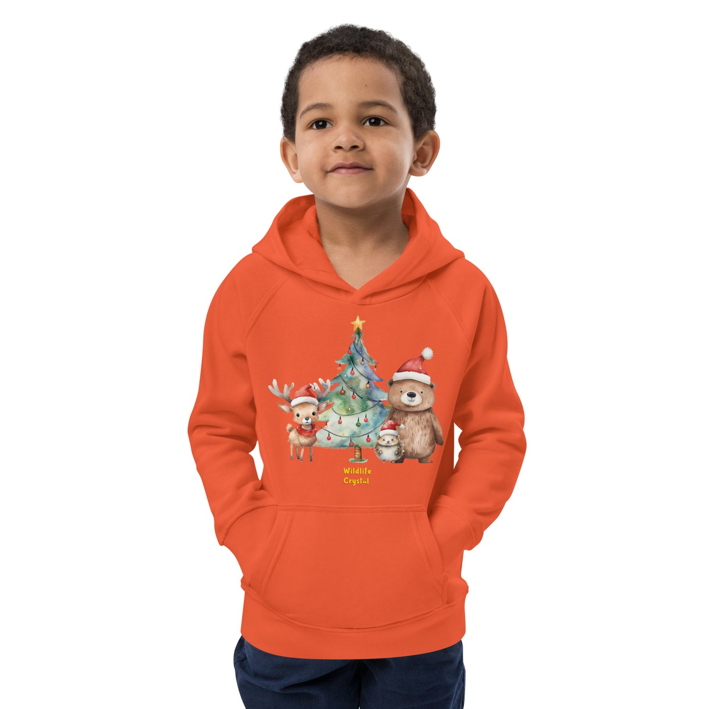 Holiday Woodland Animal Kids Eco Hoodie