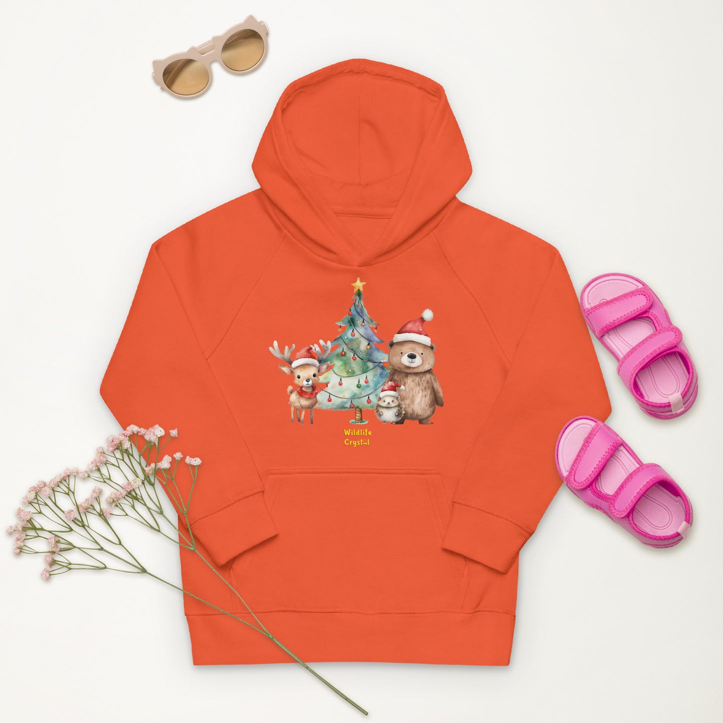 Holiday Woodland Animal Kids Eco Hoodie