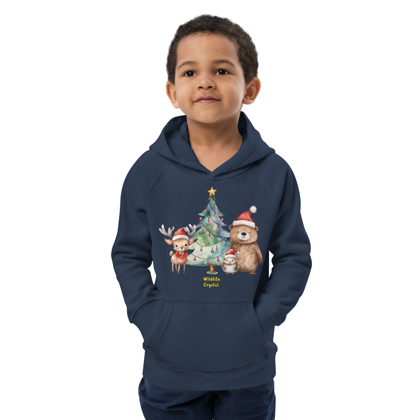 Holiday Woodland Animal Kids Eco Hoodie