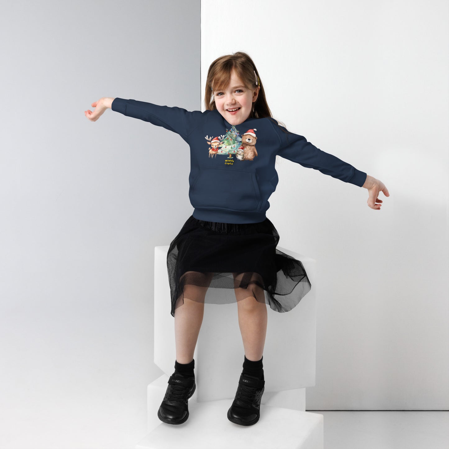 Holiday Woodland Animal Kids Eco Hoodie
