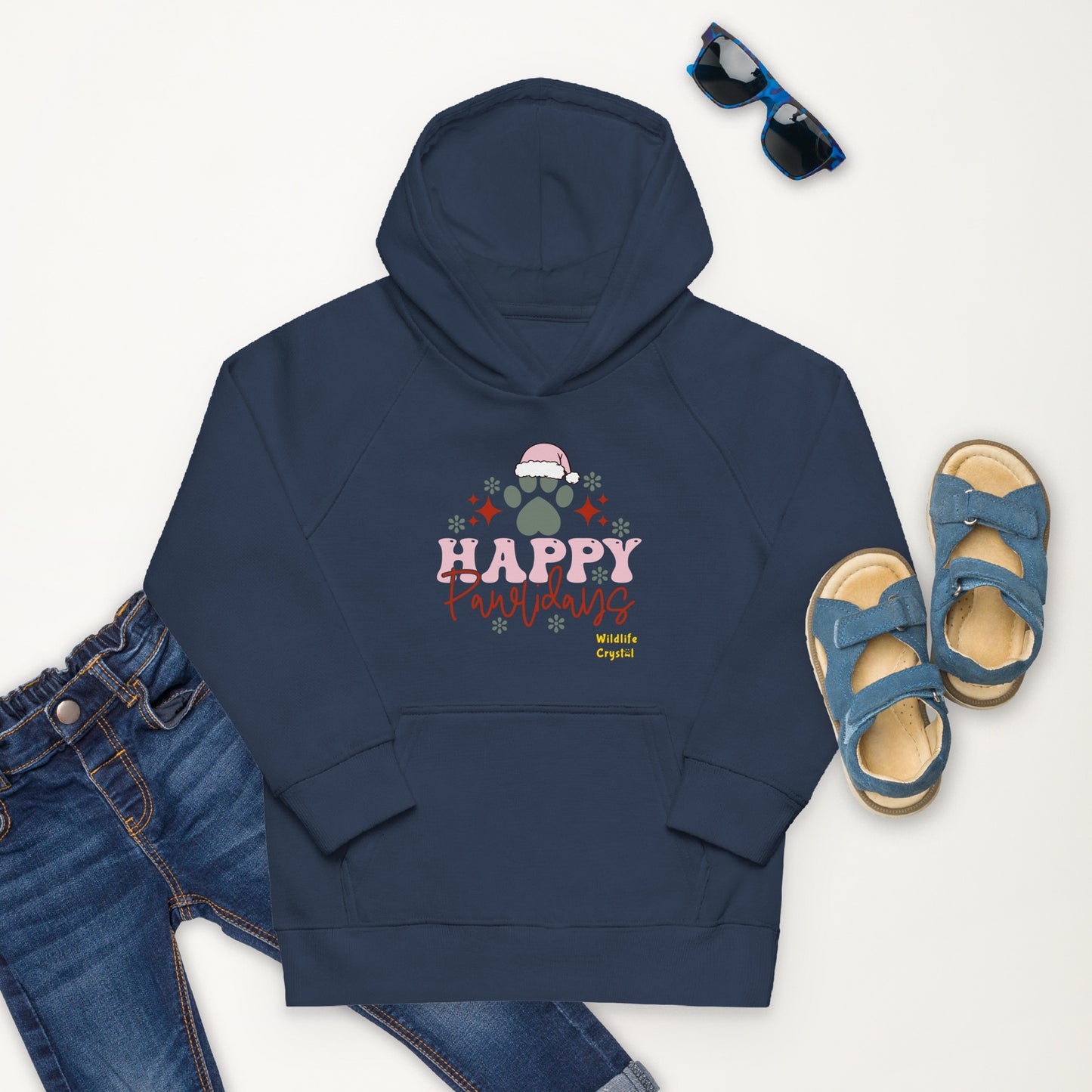 Happy Pawlidays Kids Eco Hoodie