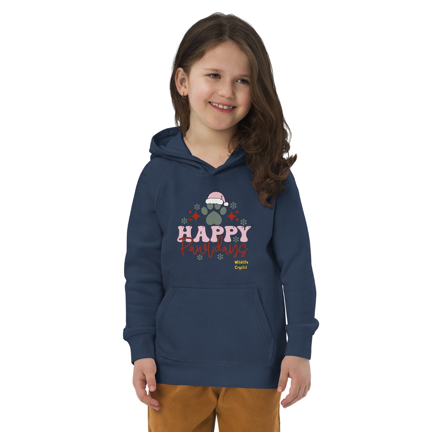 Happy Pawlidays Kids Eco Hoodie