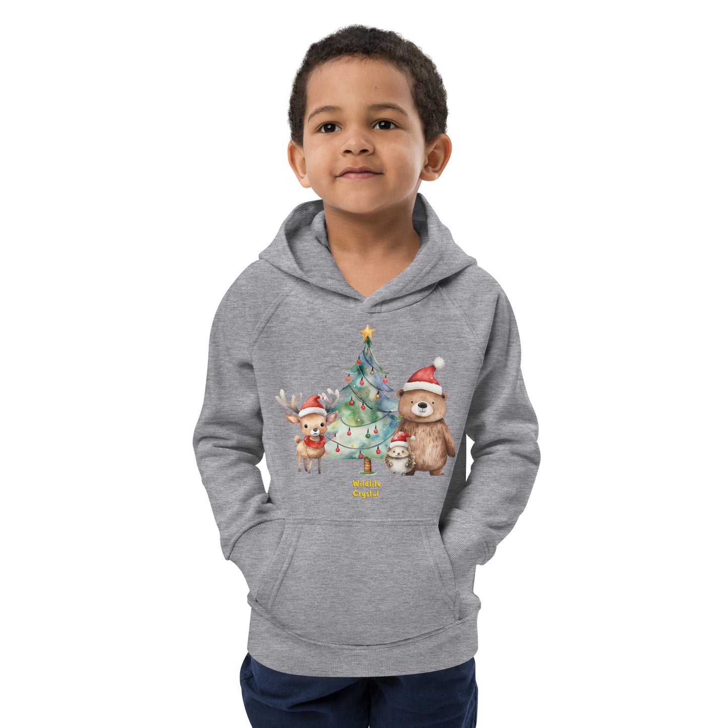 Holiday Woodland Animal Kids Eco Hoodie