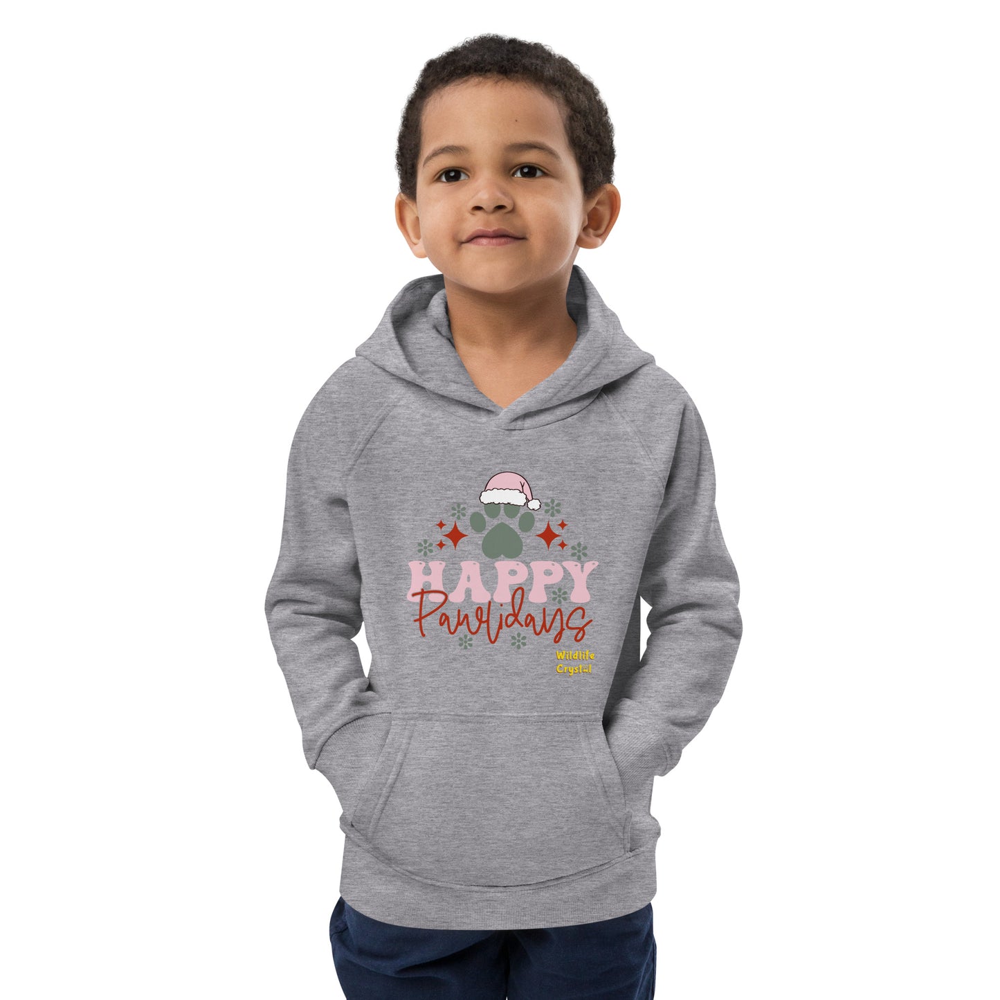 Happy Pawlidays Kids Eco Hoodie