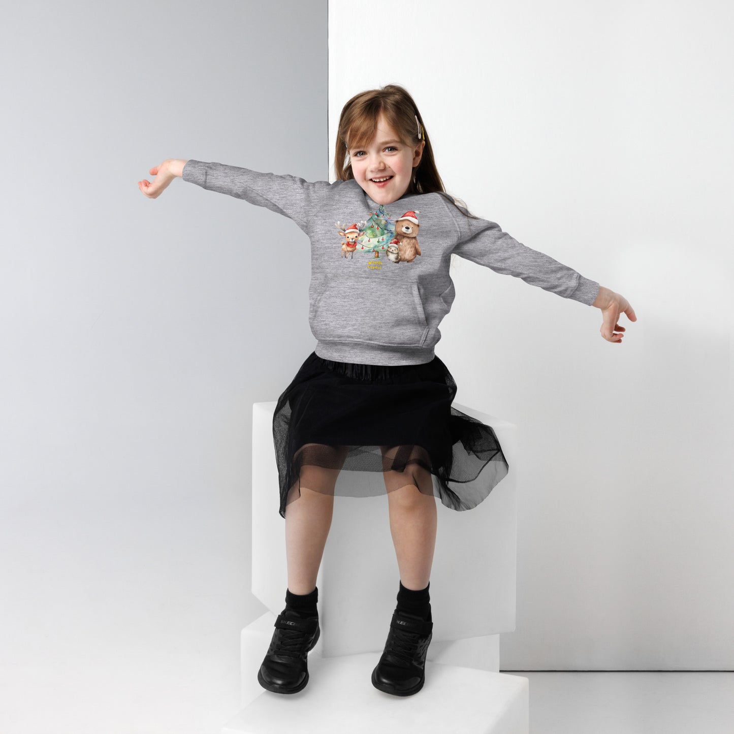 Holiday Woodland Animal Kids Eco Hoodie