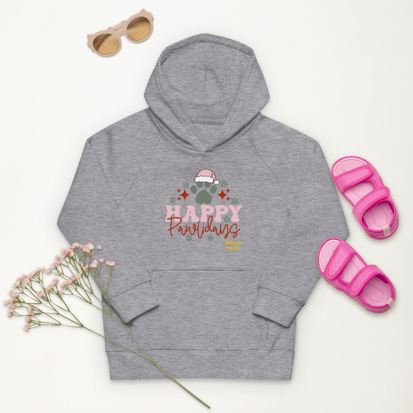 Happy Pawlidays Kids Eco Hoodie