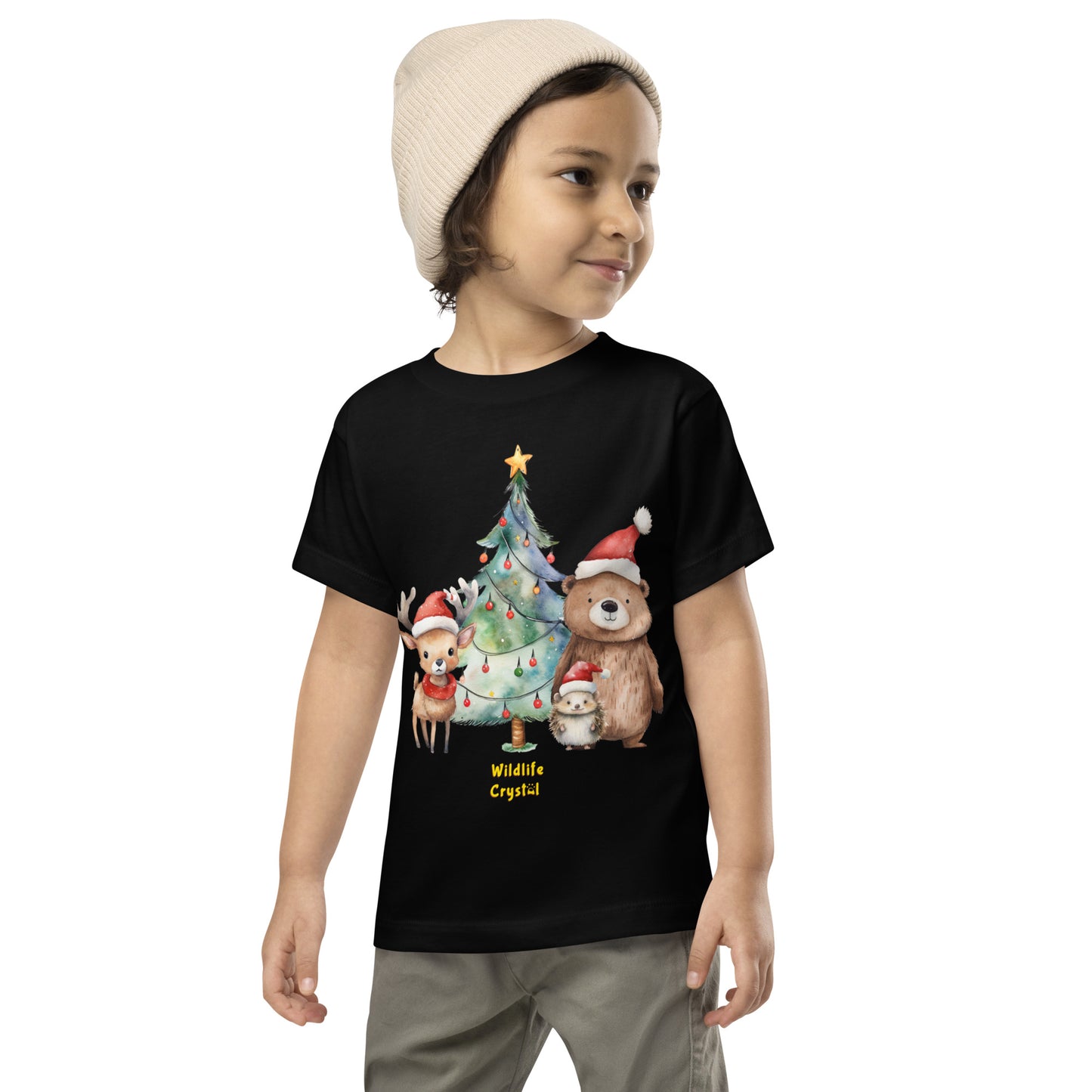 Holiday Woodland Animals Toddler Short Sleeve Tee