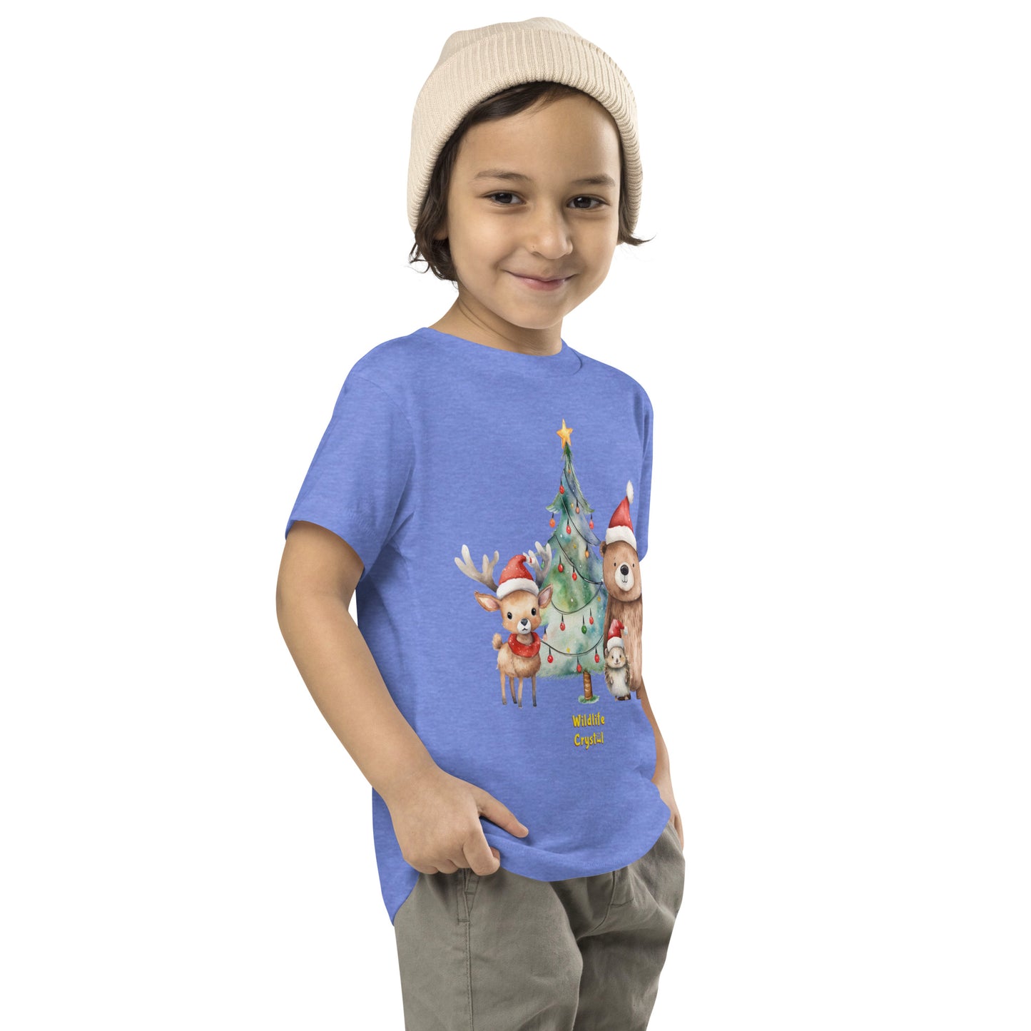 Holiday Woodland Animals Toddler Short Sleeve Tee