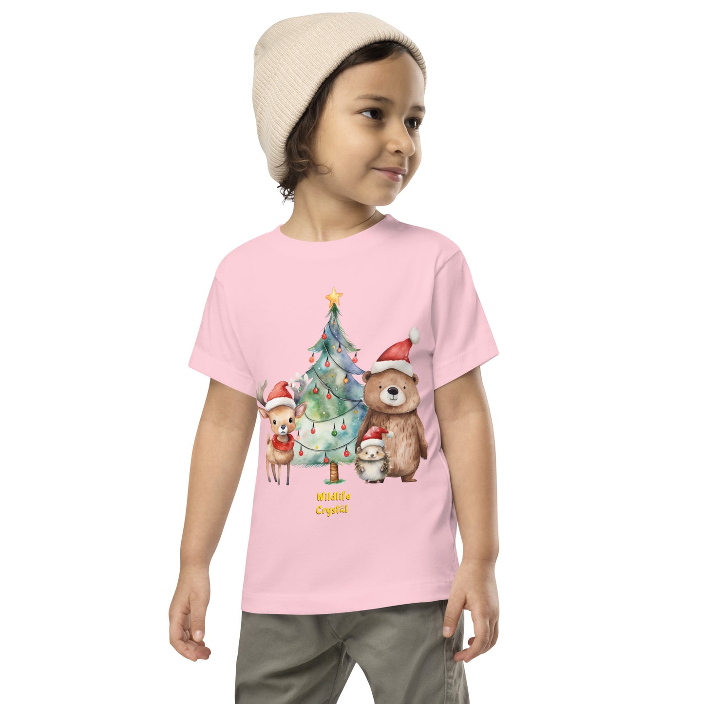 Holiday Woodland Animals Toddler Short Sleeve Tee