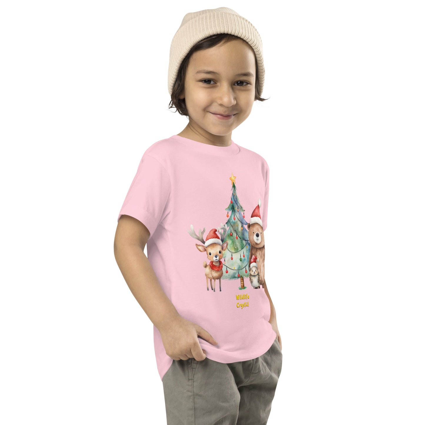 Holiday Woodland Animals Toddler Short Sleeve Tee