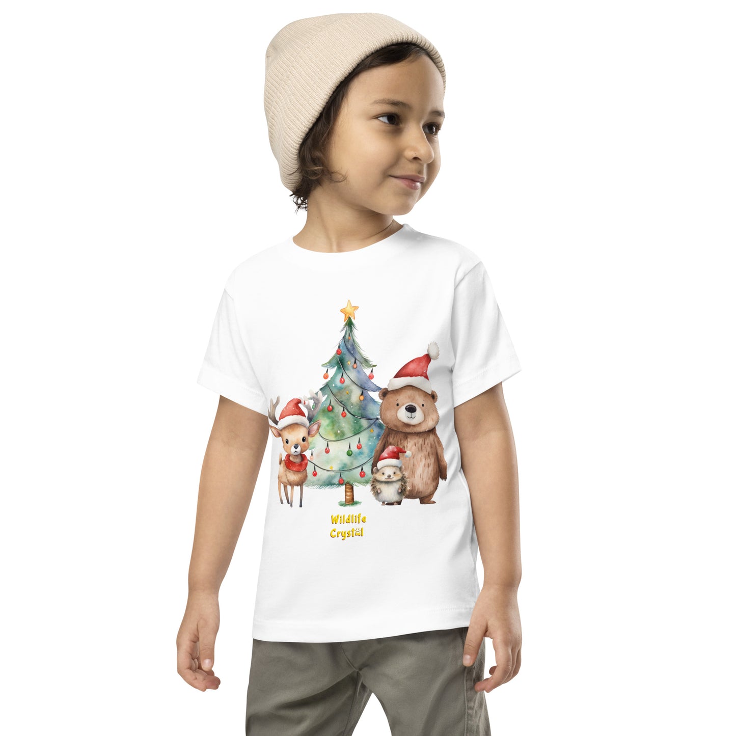 Holiday Woodland Animals Toddler Short Sleeve Tee