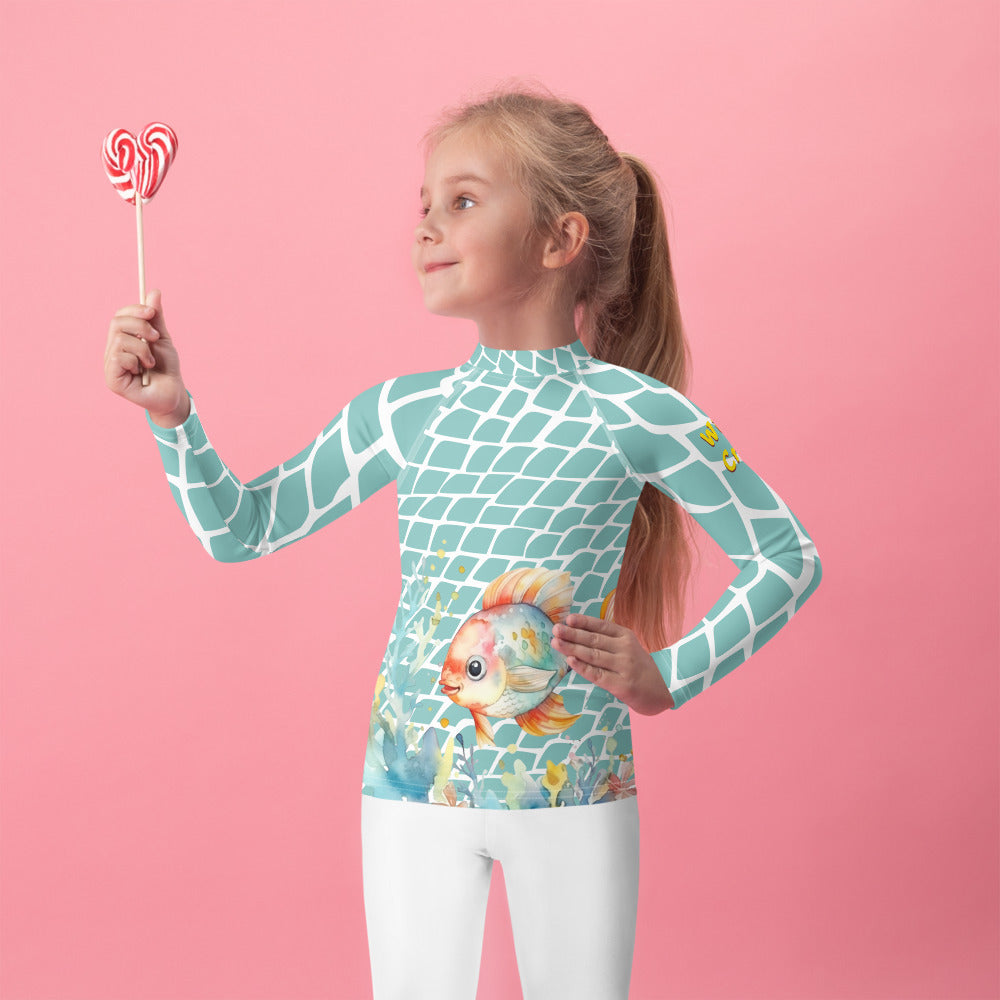 Ocean Love Fish Kids Rash Guard