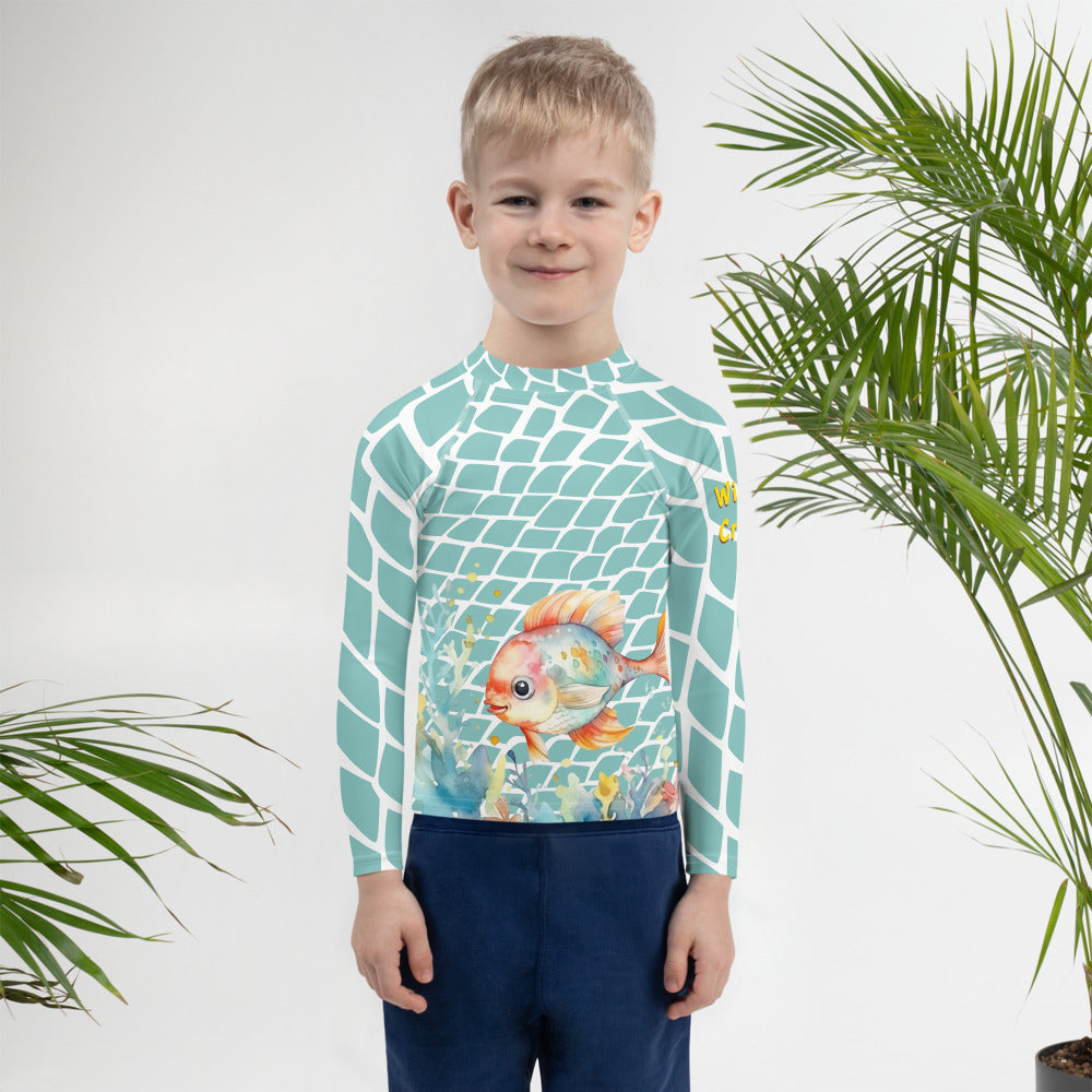 Ocean Love Fish Kids Rash Guard