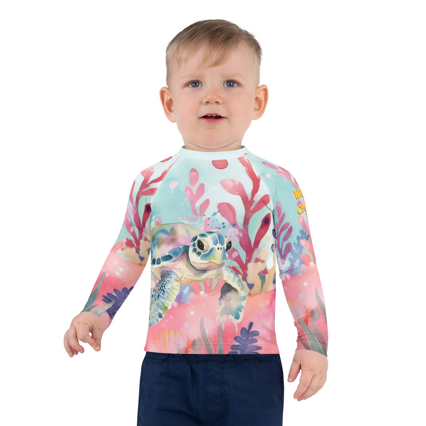 Ocean Love Sea Turtle Kids Rash Guard