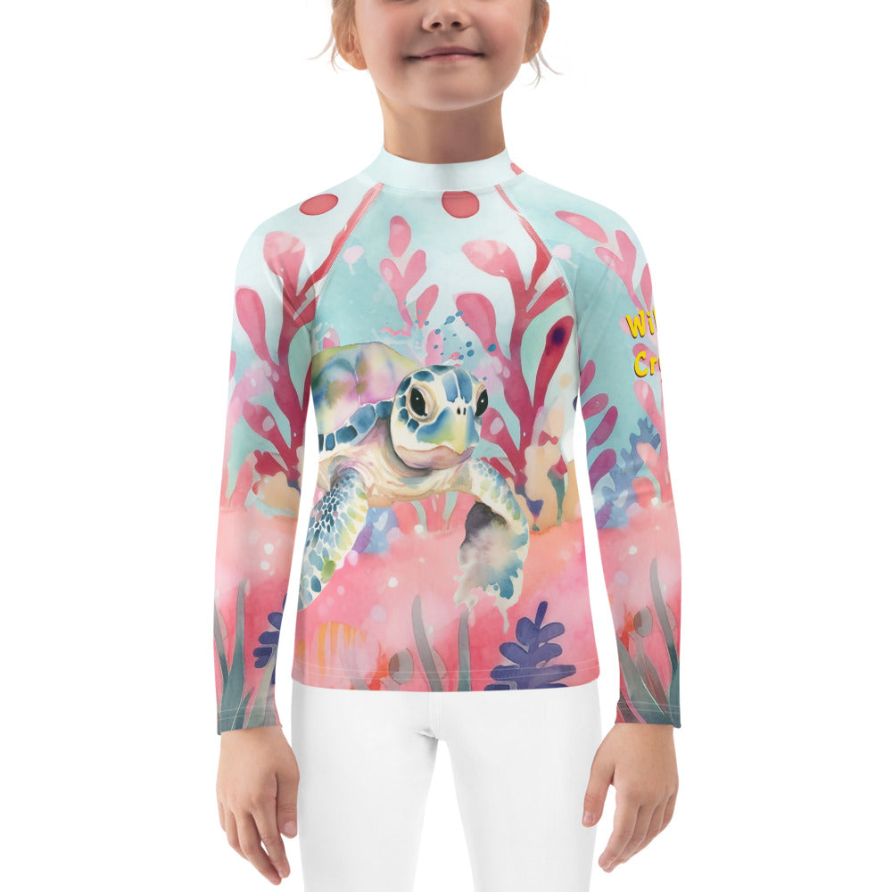 Ocean Love Sea Turtle Kids Rash Guard