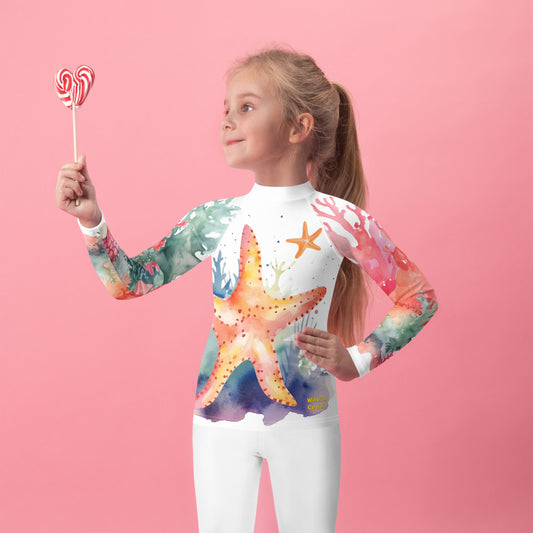 Ocean Love Starfish Kids Rash Guard