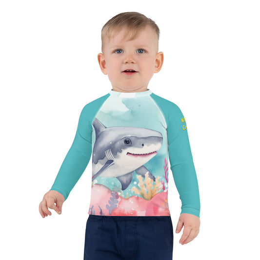 Ocean Love Shark Kids Rash Guard