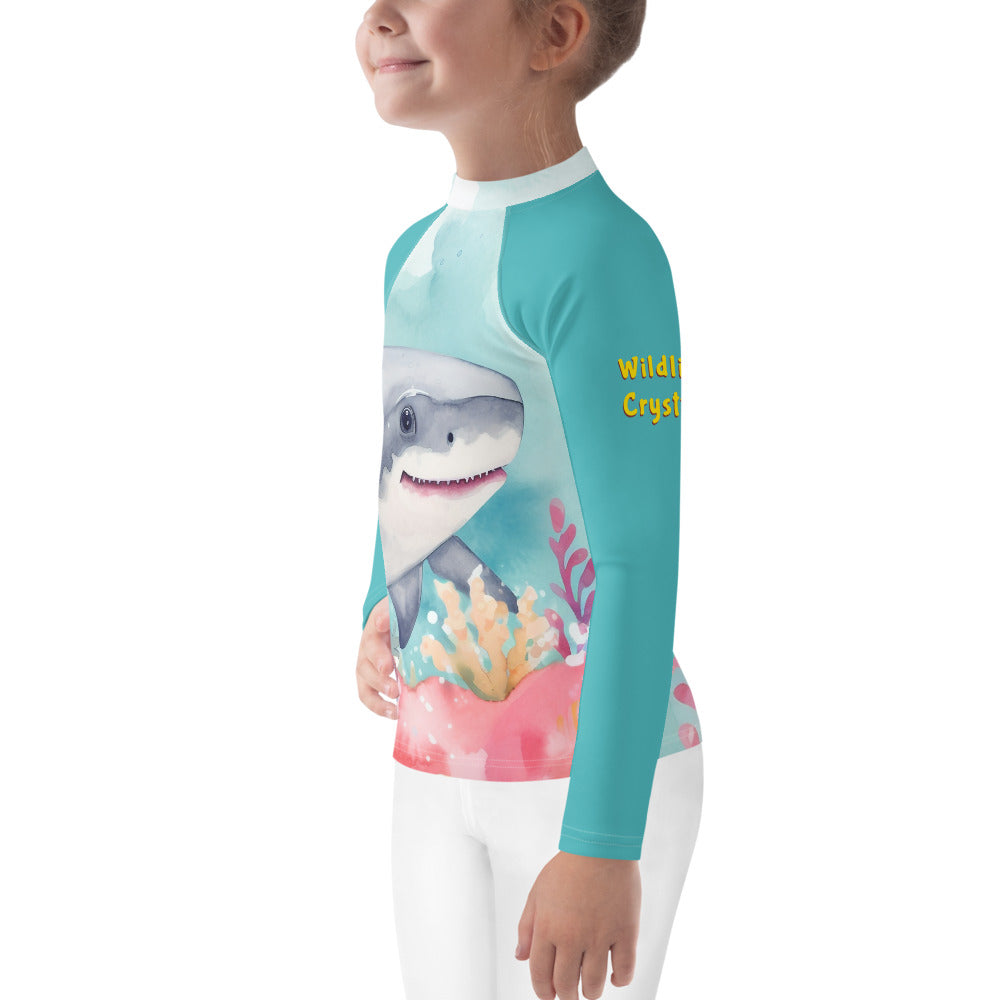 Ocean Love Shark Kids Rash Guard