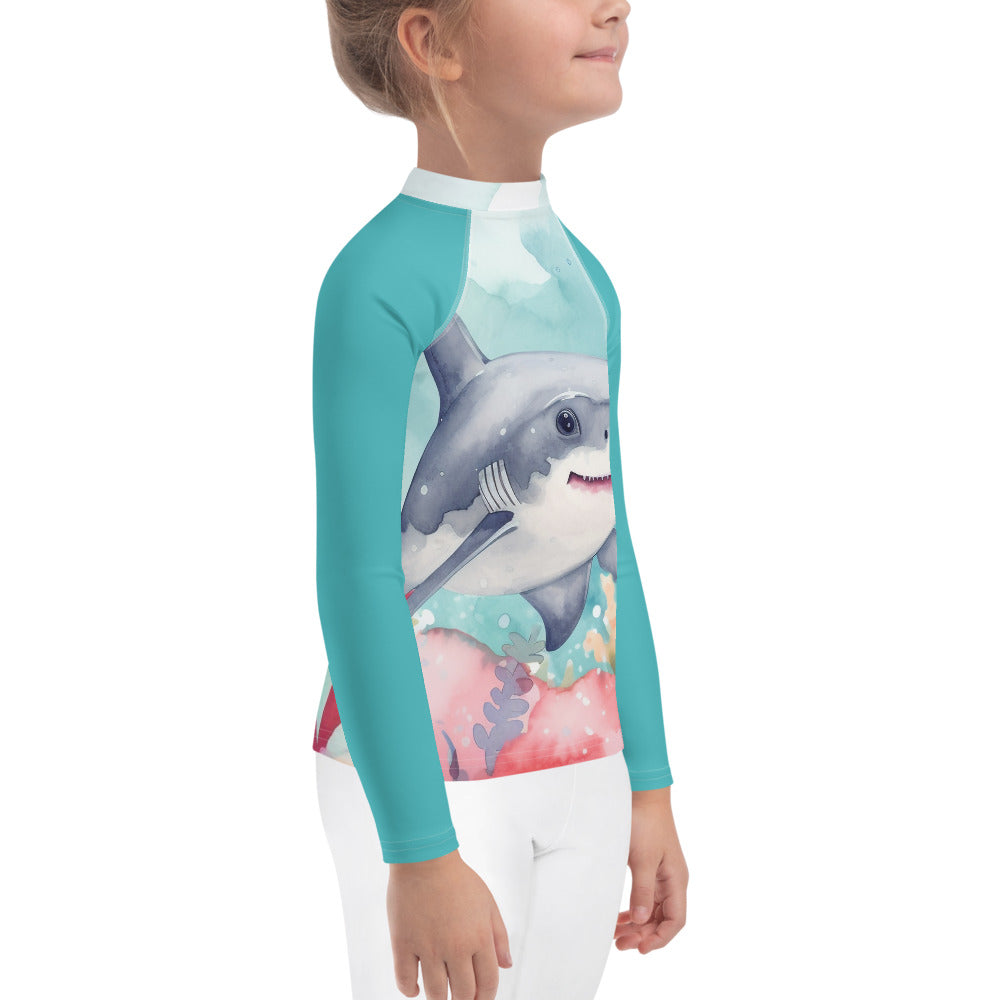 Ocean Love Shark Kids Rash Guard