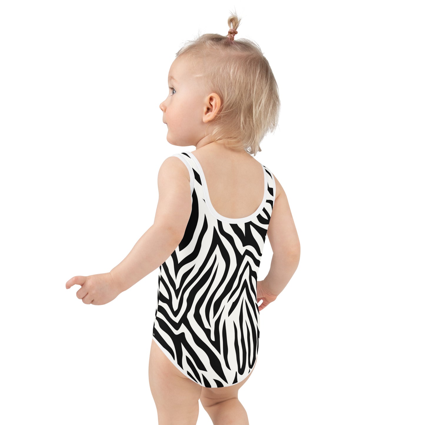 Zebra All-Over Print Kids Swimsuit