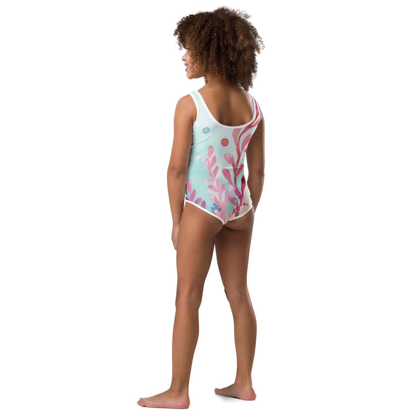 Ocean Love Sea Turtle All-Over Print Kids Swimsuit