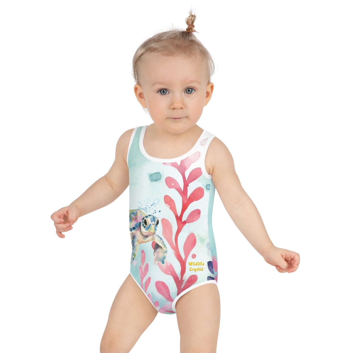 Ocean Love Sea Turtle All-Over Print Kids Swimsuit