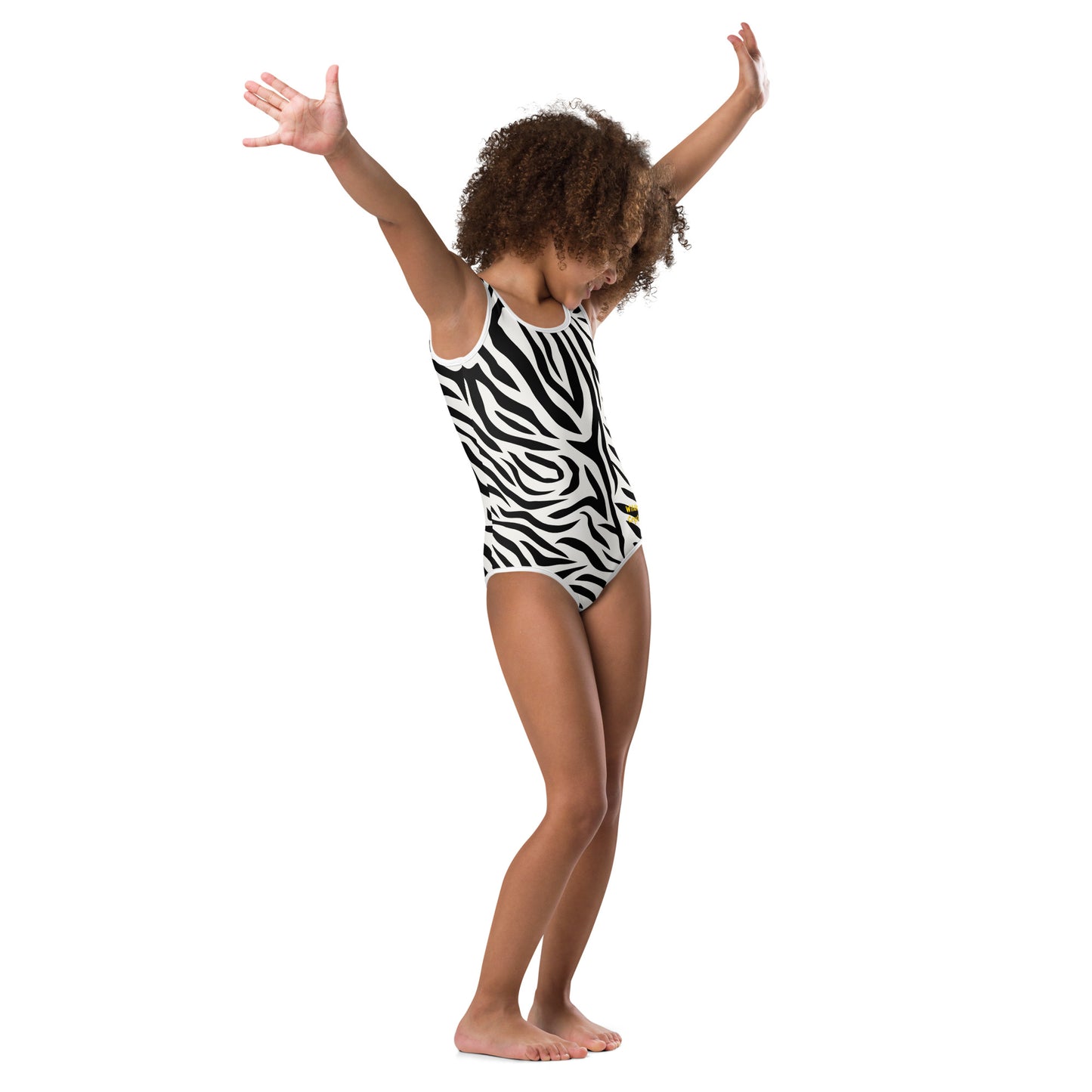 Zebra All-Over Print Kids Swimsuit