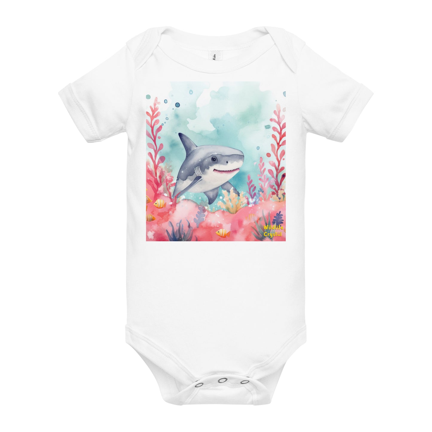 Ocean Love Shark Baby short sleeve bodysuit