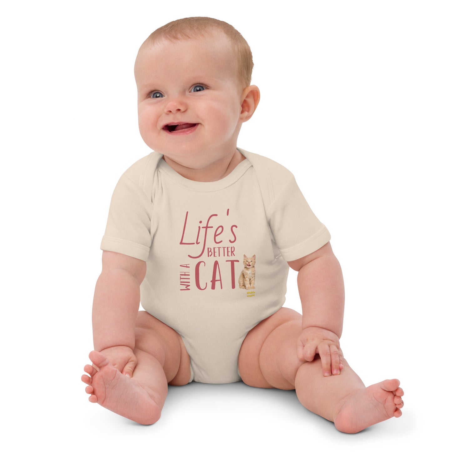 Life's Better with a Cat Organic Cotton Baby Bodysuit