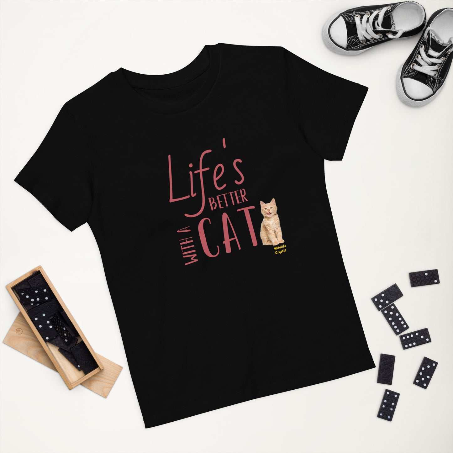 Life's Better with a Cat Organic Cotton Kids Tee