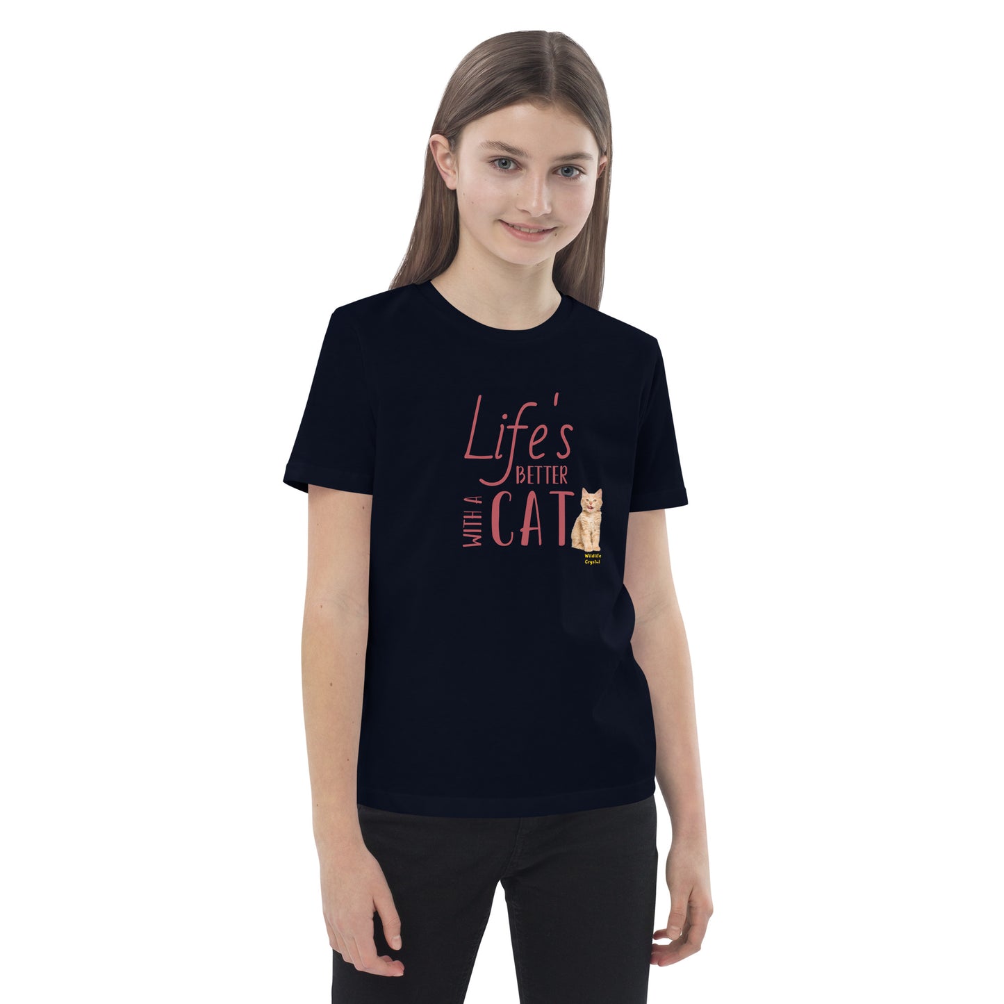 Life's Better with a Cat Organic Cotton Kids Tee