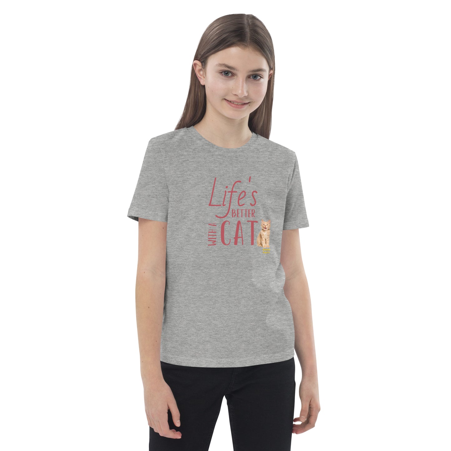 Life's Better with a Cat Organic Cotton Kids Tee