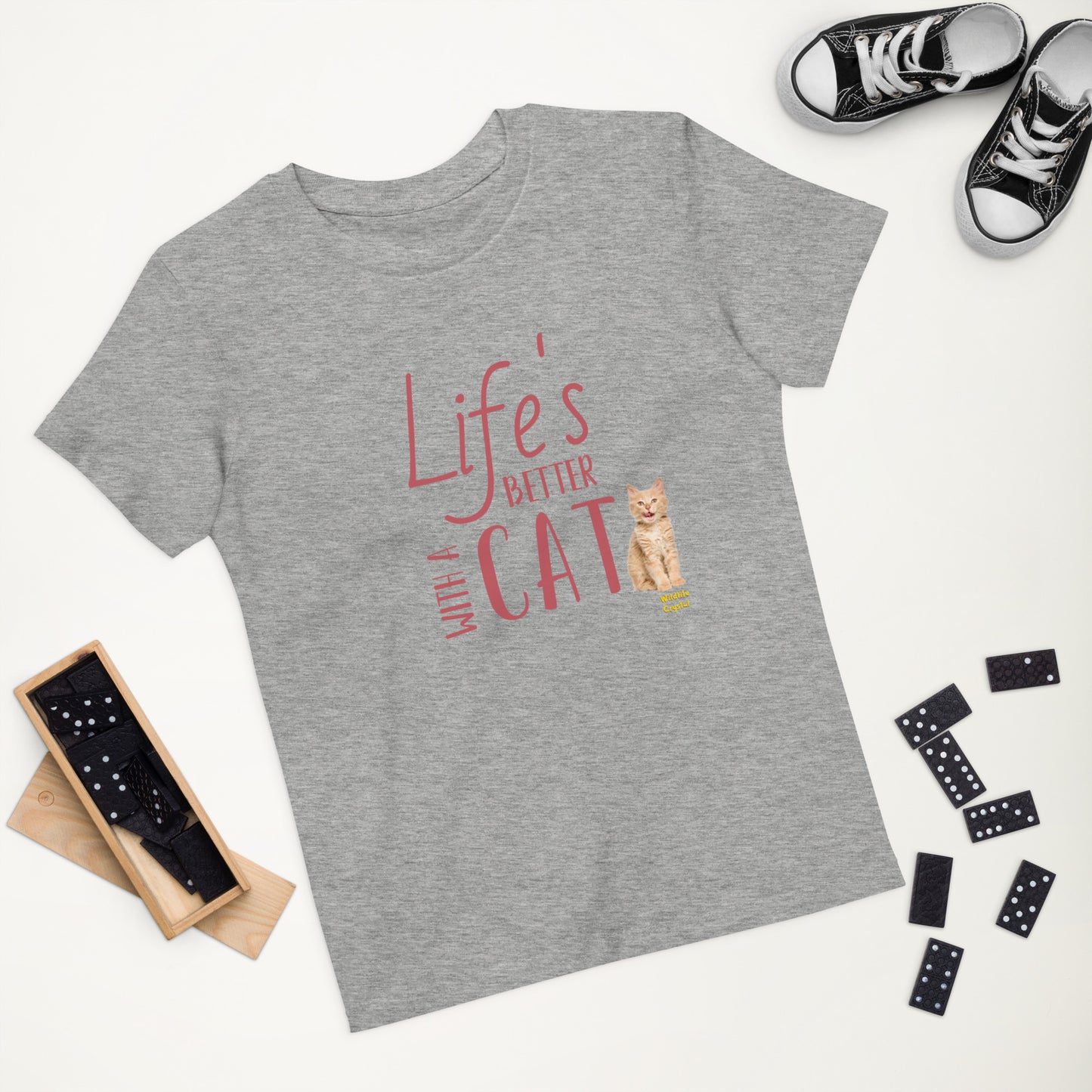 Life's Better with a Cat Organic Cotton Kids Tee