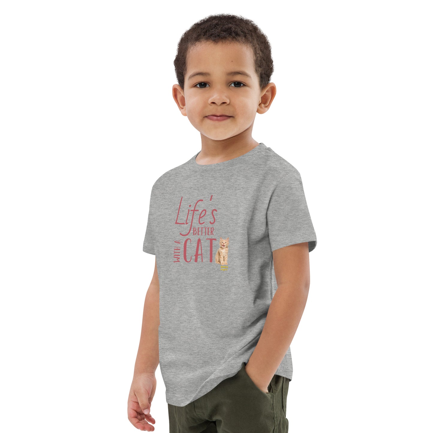 Life's Better with a Cat Organic Cotton Kids Tee