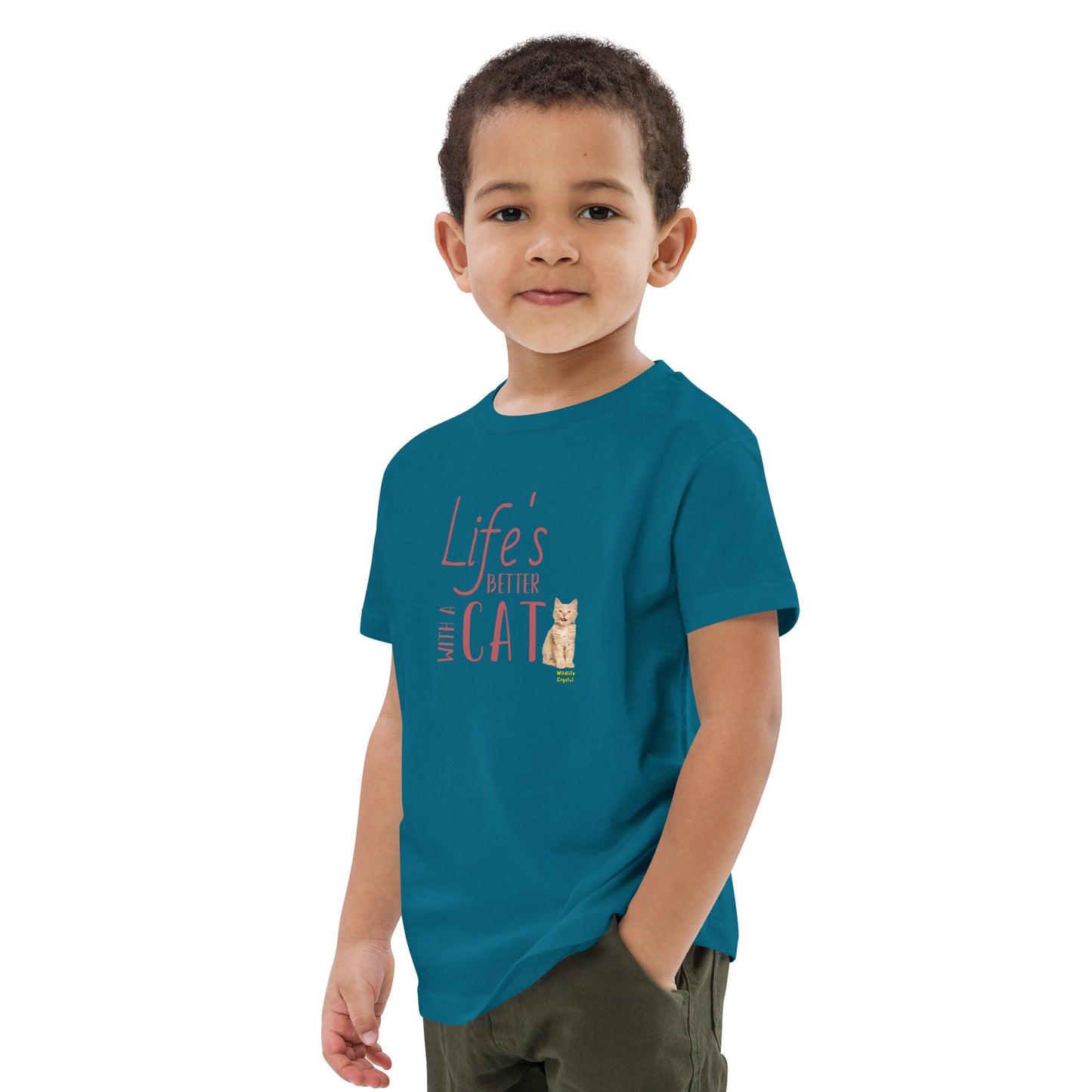 Life's Better with a Cat Organic Cotton Kids Tee