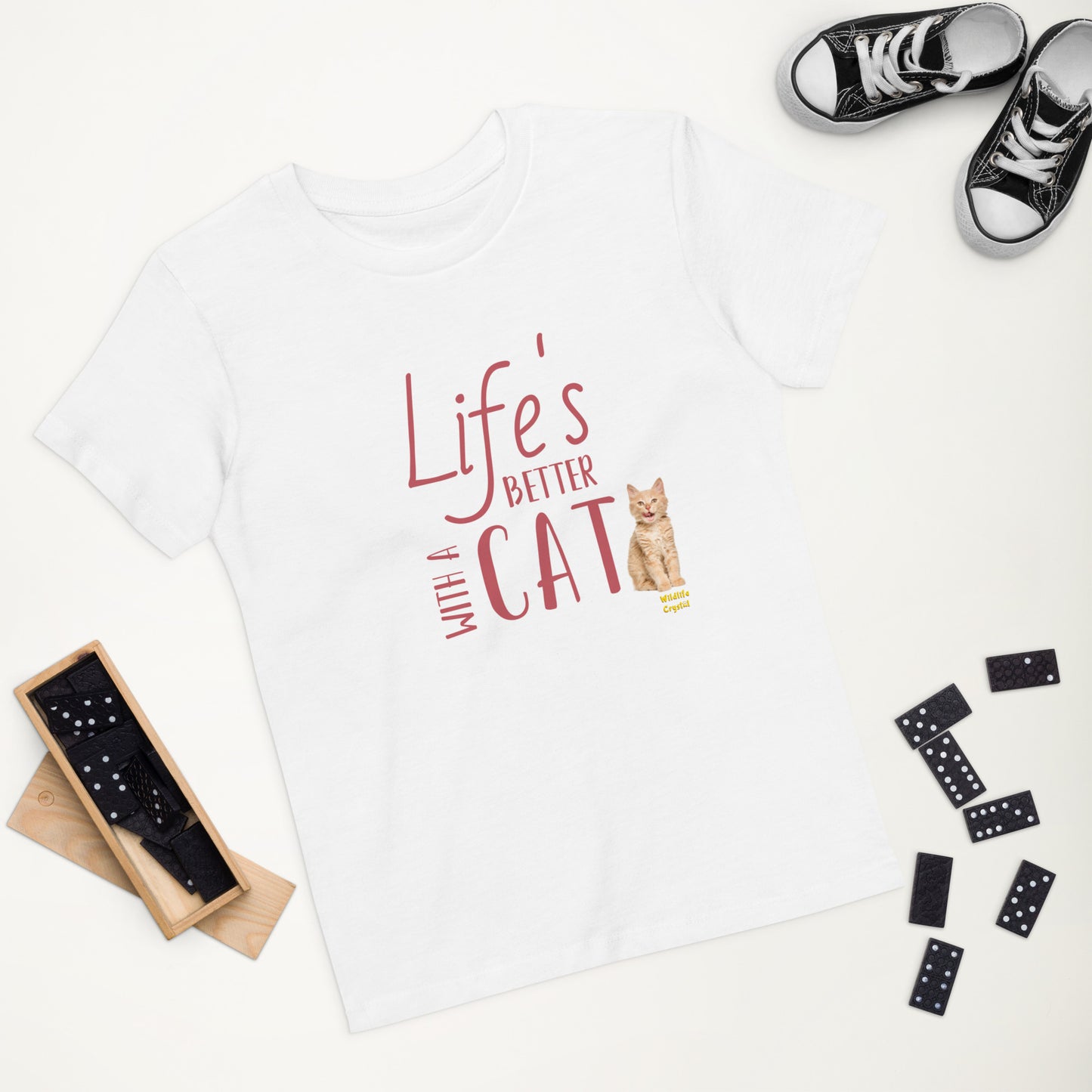 Life's Better with a Cat Organic Cotton Kids Tee