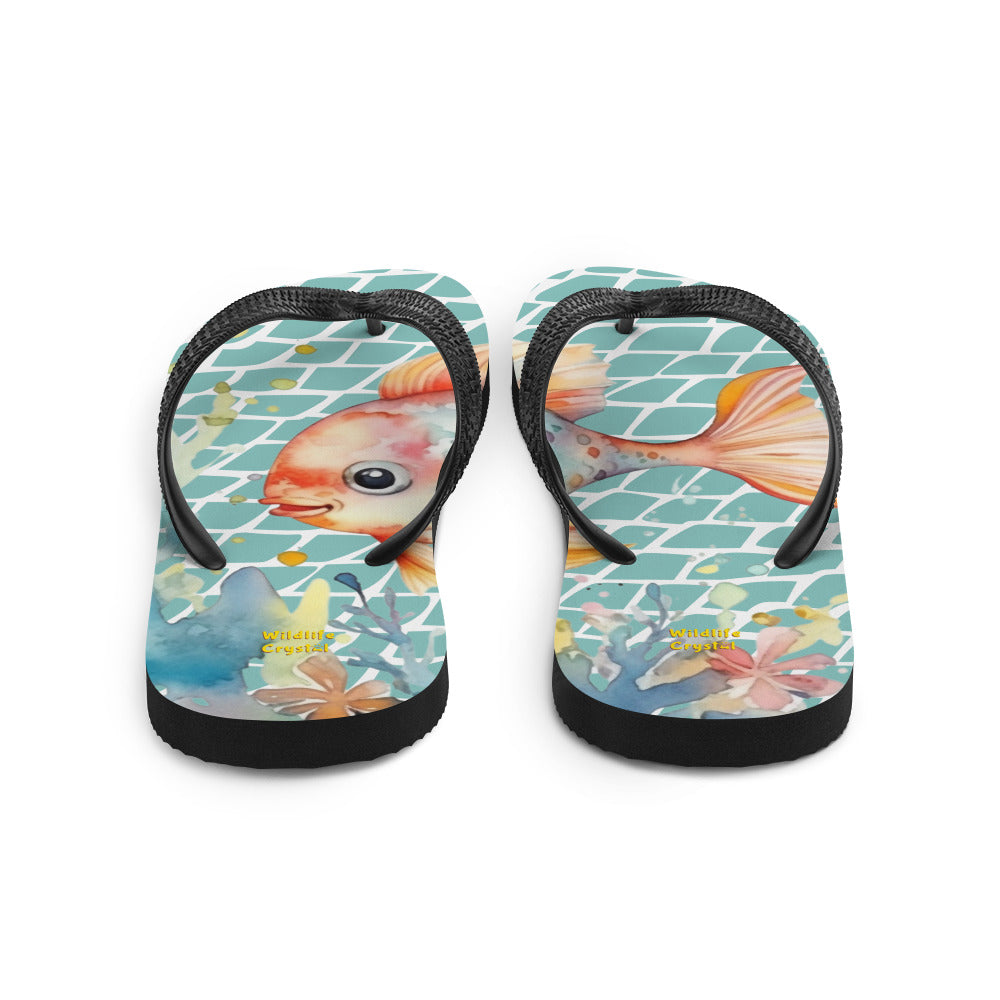 Ocean Love Fish Adult Flip-Flops