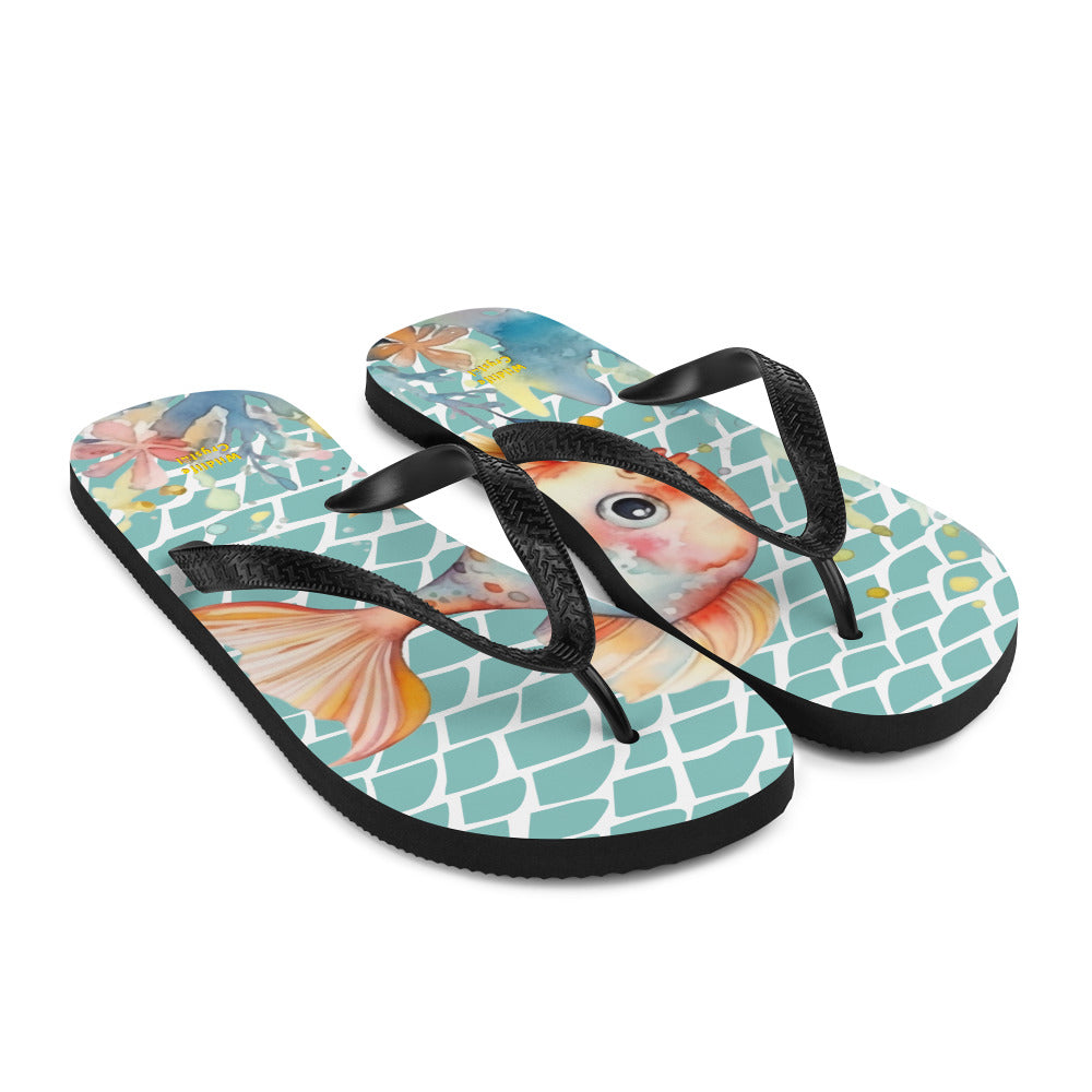 Ocean Love Fish Adult Flip-Flops