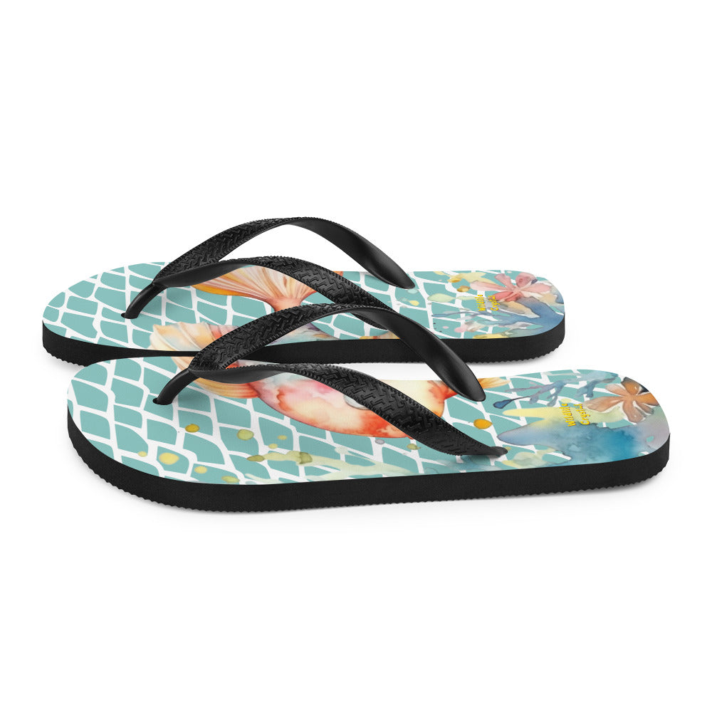 Ocean Love Fish Adult Flip-Flops