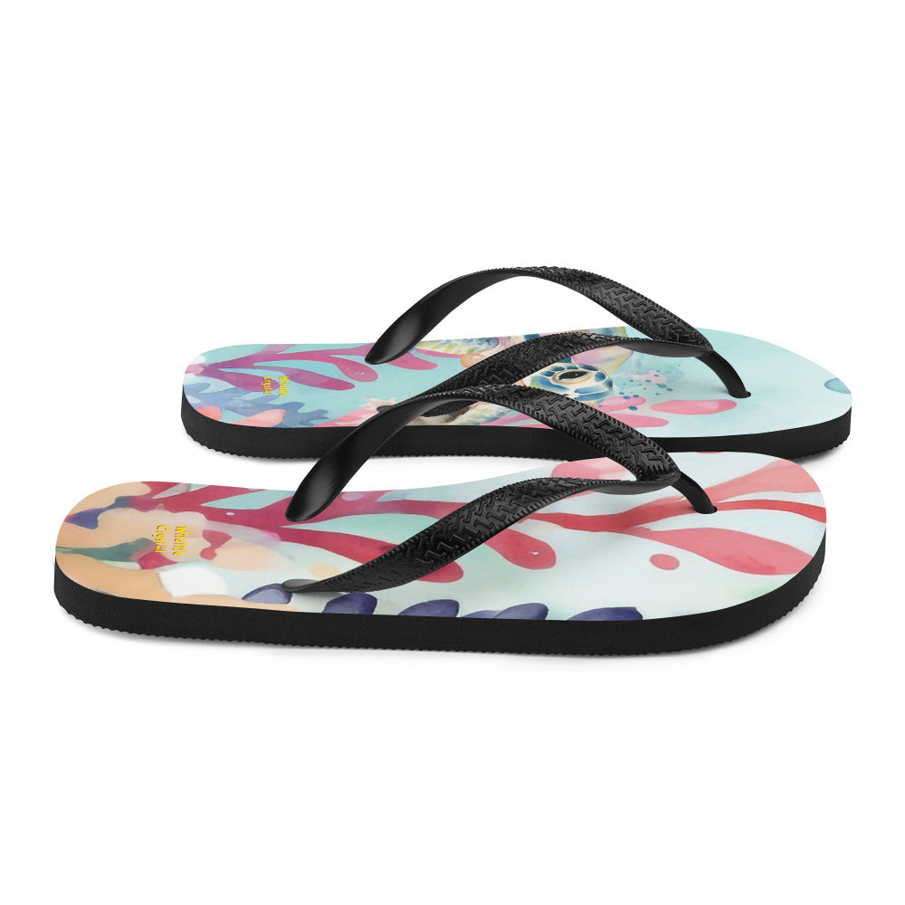 Ocean Love Sea Turtle Adult Flip-Flops