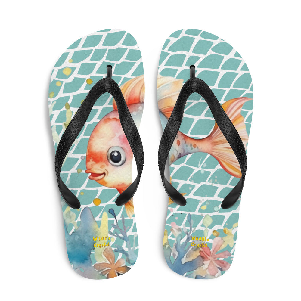 Ocean Love Fish Adult Flip-Flops