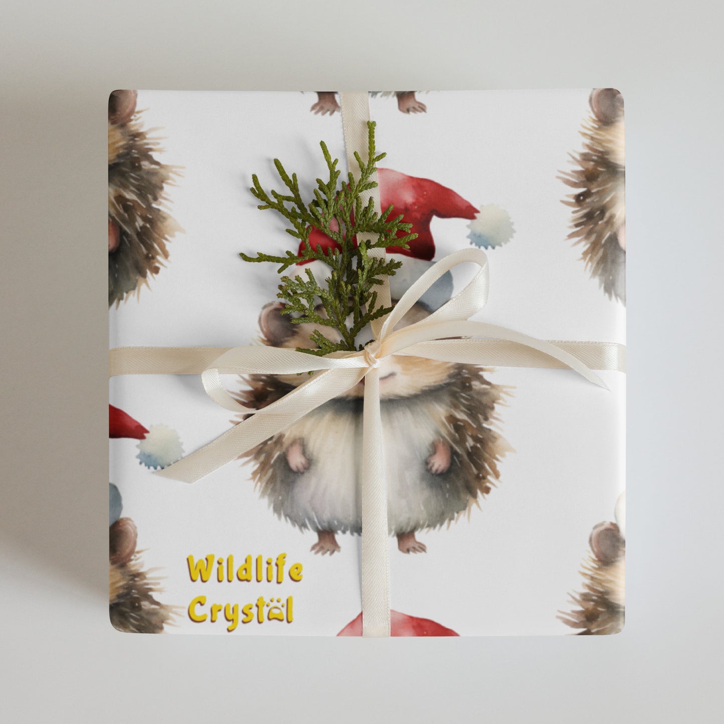 Holiday Hedgehog Wrapping paper sheets